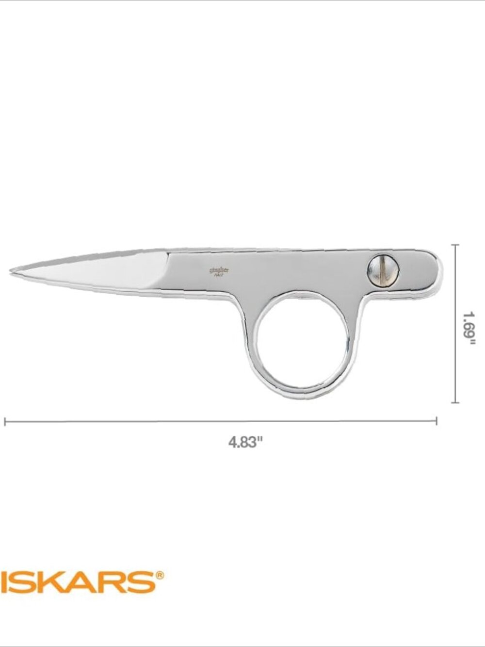 4.5" Spring-Action Knife-Edge Thread Snips, Fabric Scissors - Picture 2 of 6